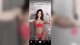 Lea Elui Ginet: Lea on tiktok in orange bikini♥️♥️ #2