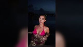 Lea Elui Ginet: Back in the pool showing her perfect body #3