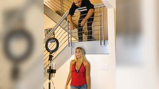 Lele Pons: BTS footage of the boobs giggling #4