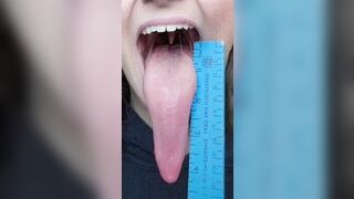 Zoomed in GIF of Evana Stone's Long Tongue