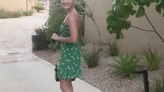 Lucy Hale: Cute in a green dress #4