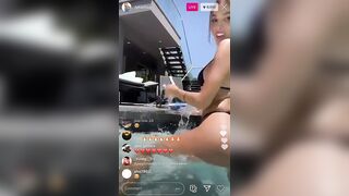 Lyna Perez: Twerking in a pool on live #2