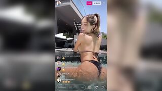 Lyna Perez: Twerking in a pool on live #4