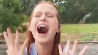 Madelaine Petsch: Having fun in the rain #4