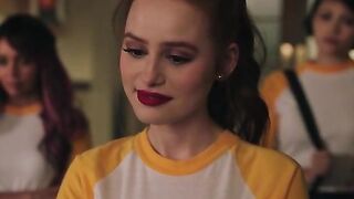 Madelaine Petsch: Dark red lipstick #2