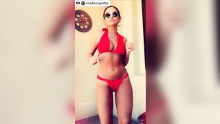 Madison Pettis: Madison dancing and being sexy in her red bikini #2