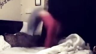 WCGW doing backflips on the bed