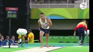 Gymnast Samir Ait Said breaks his leg in the 2016 Rio Olympic Vault