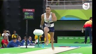 Make Me Suffer More: Gymnast Samir Ait Said breaks his leg in the 2016 Rio Olympic Vault #2