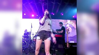 Dua Lipa: In jean shorts singing Be The One #2