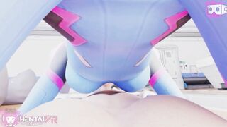 D.Va: Dva blowjob (Tyviania, HentaiVR) #3