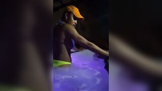 Dakota Gonzalez: Hot tub live ( kinda mid ). Lmk top 3 sex positions on her #3