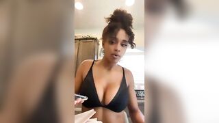 From her live earlier, nothing major