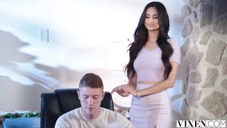 Eliza Ibarra Seduces the Boss with Her Deepthroating Skills