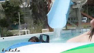 Embarrassed Nude Female: Water Slide Oops #4