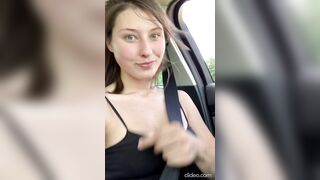 Busty Girl and Big Booty: Car action #3