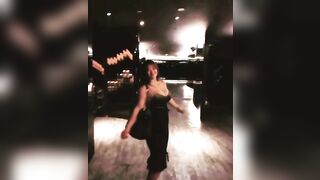 Busty asian dancing