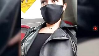 Boob flashing in a public bus ????????