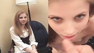 Lil candy's teen face is your cute cum target