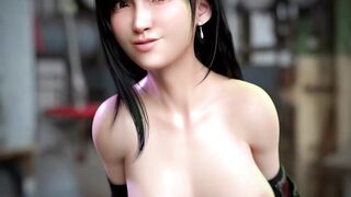 Tifa shaking her boobs  [Final Fantasy 7 Remake]