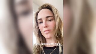 Caity Lotz trying to wink #2