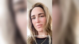 Caity Lotz trying to wink #3