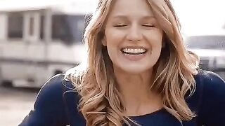 Melissa Benoist doing what she does best: being cute and sexy at the same time as Supergirl #2