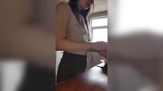 Wife gets a morning surprise