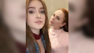 Jia Lissa & Ella Hughes trading kisses and laughters