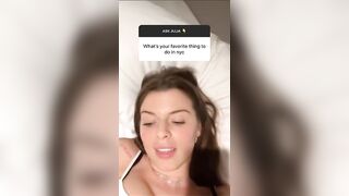 Julia Fox: On bed, answering questions on IG for The Face magazine (Julia Fox, 4/17/20) #3