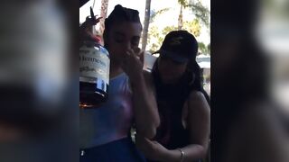 Friends: Swigging a bottle of Hennessy while your friend plays with your tits. #3