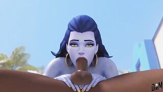 Widowmaker deepthroating a dick (DeniseM)