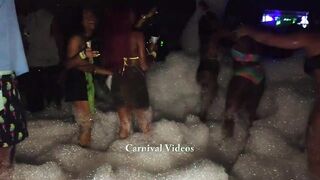 Ebony: Big booty queens shaking it at the foam party #2