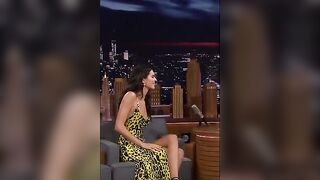 Kendall Jenner: Slit dress on Fallon #3