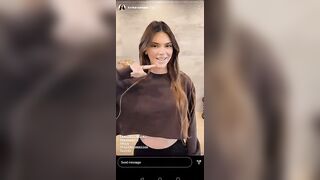 Kendall Jenner: Being a cutie on Kim's story! #4