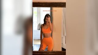 Kendall Jenner: In orange workout clothes #3