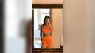 Kendall Jenner: In orange workout clothes #4