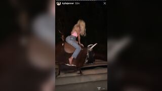 Khloe Kardashian: khloe kardashian riding a bull #3