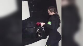 Khloe Kardashian: Big ass walking (stabilized) #2