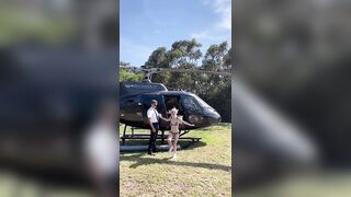 Kiernan Shipka: Helicopter dismount #2