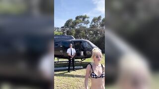 Kiernan Shipka: Helicopter dismount #4