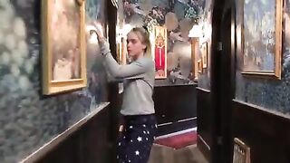 Kiernan Shipka: Braless Rehearsing On Set #3