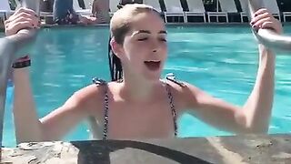 Kiernan Shipka: Pull-Ups in the Pool.... #2