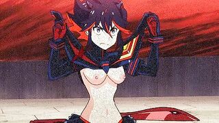 Ryuko making her clothing disappear.