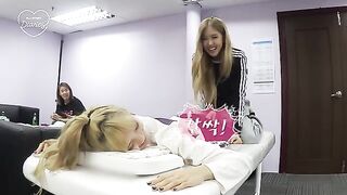 Kpop: Rosé Spanks Lisa's Booty During A Massage. #2