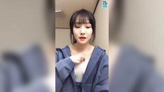 Kpop: Gfriend Yuju adjusting her sheer top! #4